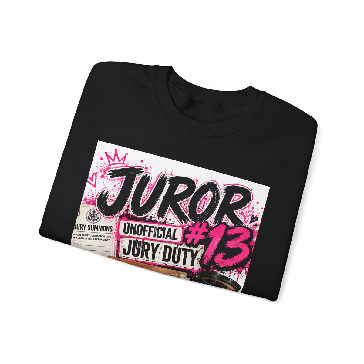 Juror Crewneck Sweatshirt — "Juror #13" Jury Duty Graphic Pullover