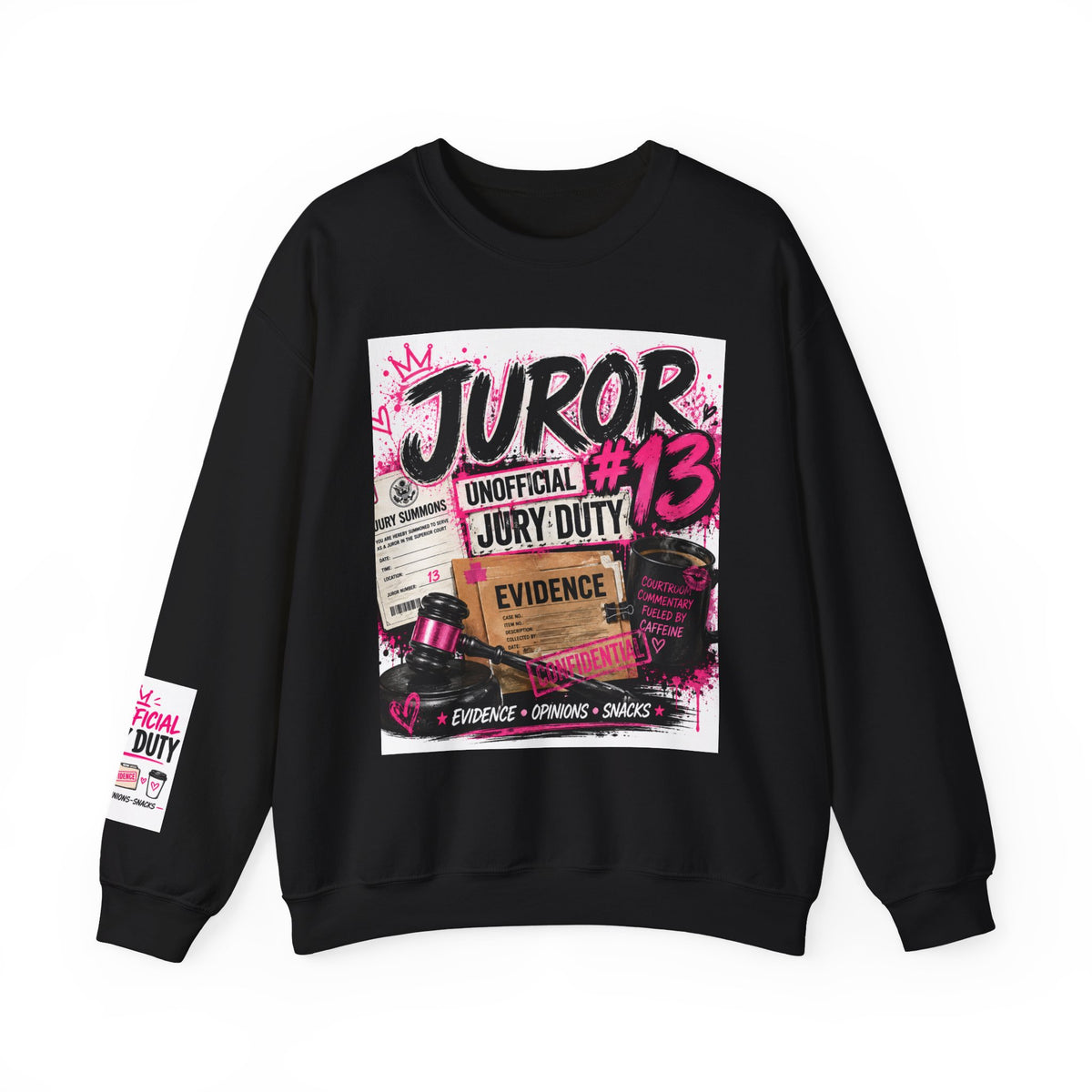 Juror Crewneck Sweatshirt — "Juror #13" Jury Duty Graphic Pullover