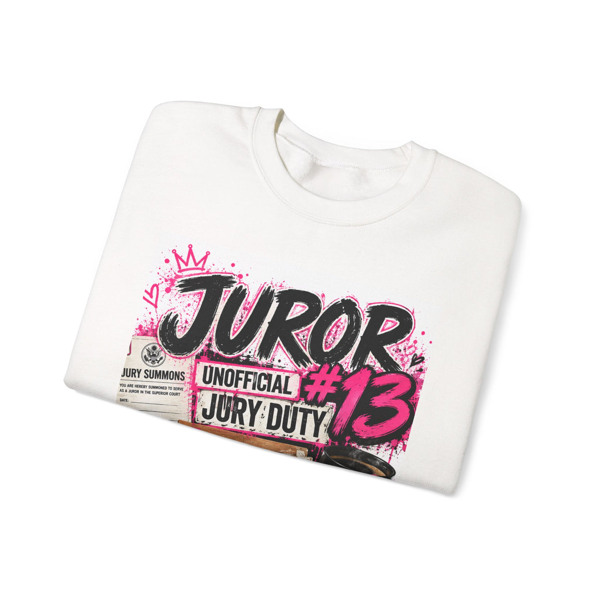 Juror Crewneck Sweatshirt — "Juror #13" Jury Duty Graphic Pullover