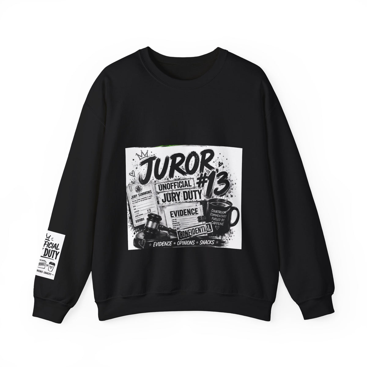 Juror Crewneck Sweatshirt — "Juror #13" Jury Duty Graphic Pullover