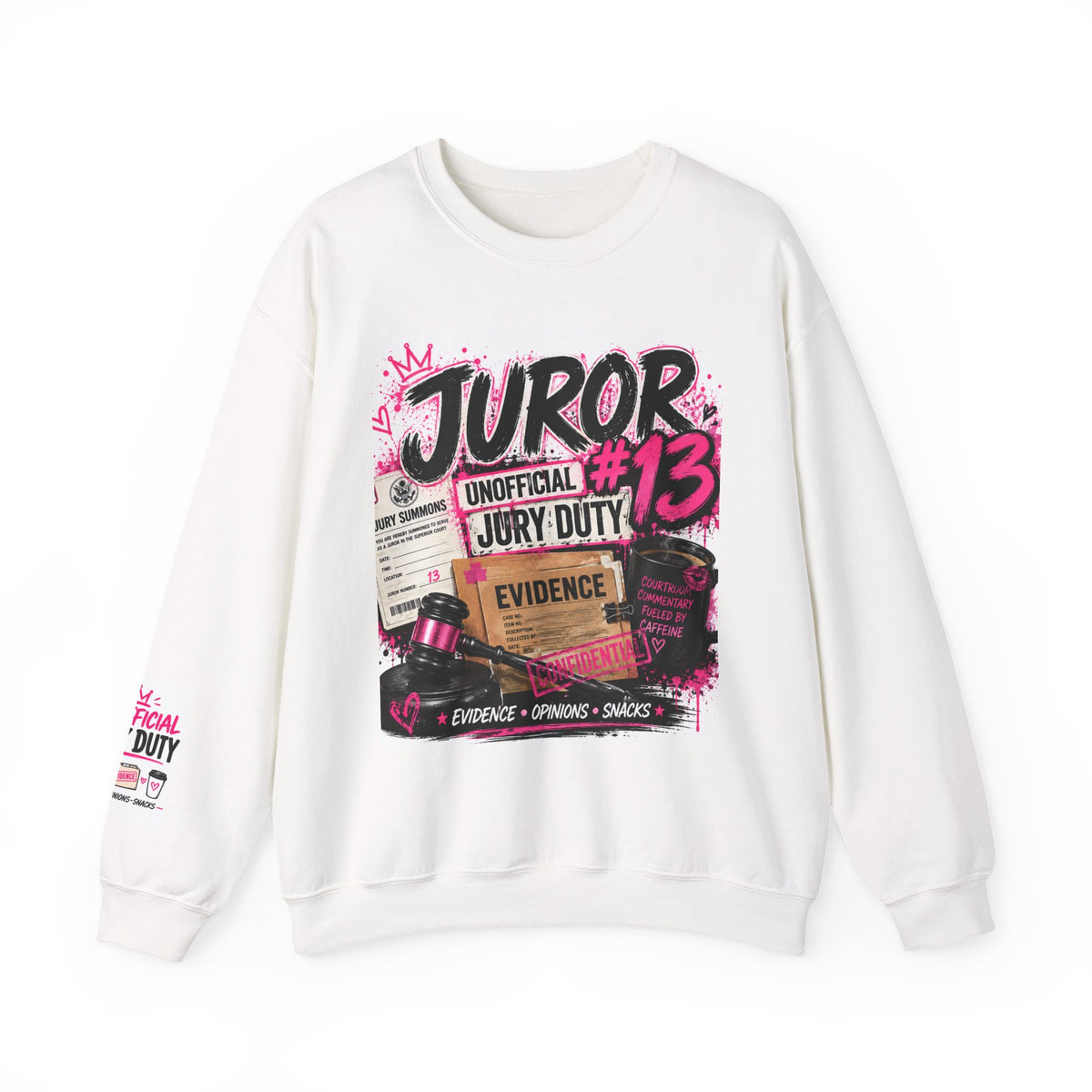 Juror Crewneck Sweatshirt — "Juror #13" Jury Duty Graphic Pullover
